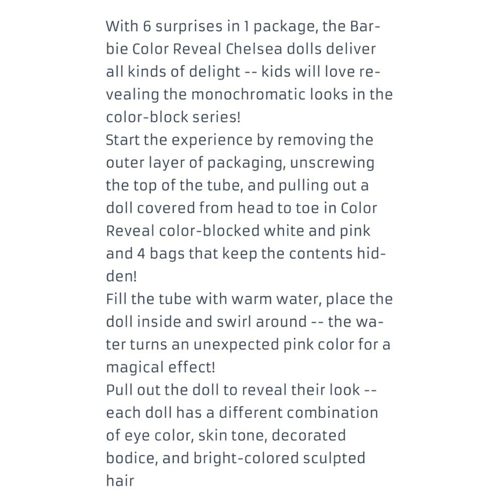 Barbie COLOR REVEAL COLOR BLOCK SERIES & SAND & SUN SERIES CHELSEA DOLLS - Picture 9 of 15
